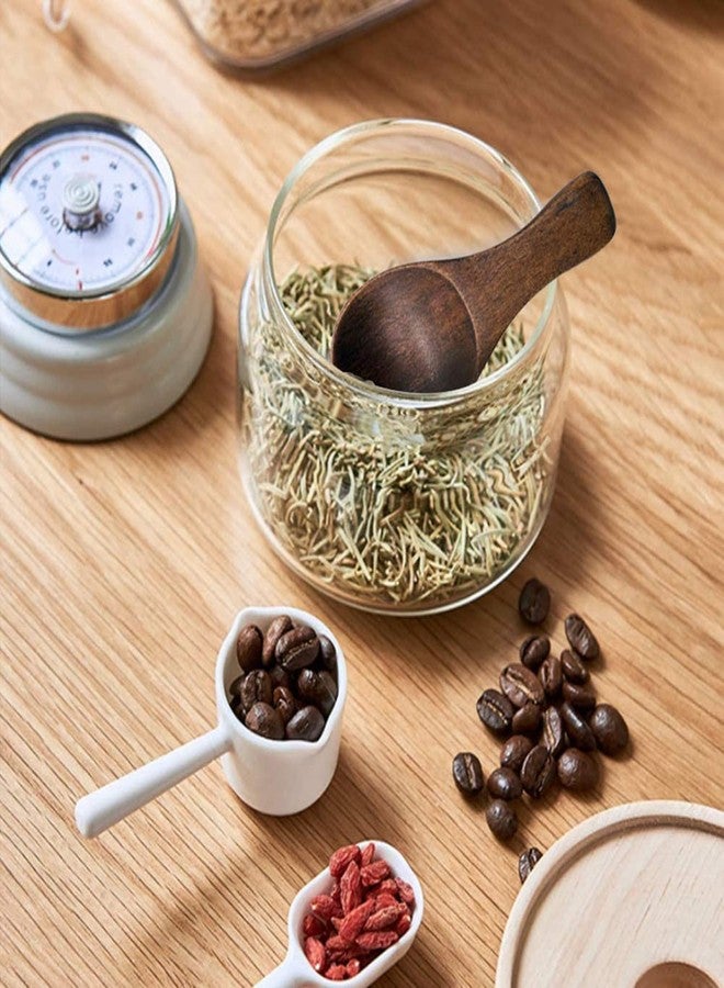 إكسفور مجموعة من 10 ملاعق خشبية صغيرة، ملاعق خشبية مدمجة للملح والعسل والقهوة والشاي والسكر، ملاعق خشبية صغيرة، لون بني (3 بوصات) - Image 2